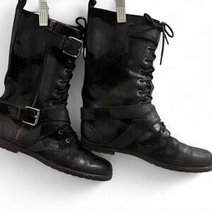 KORS Michael Kors Black Combat Boots